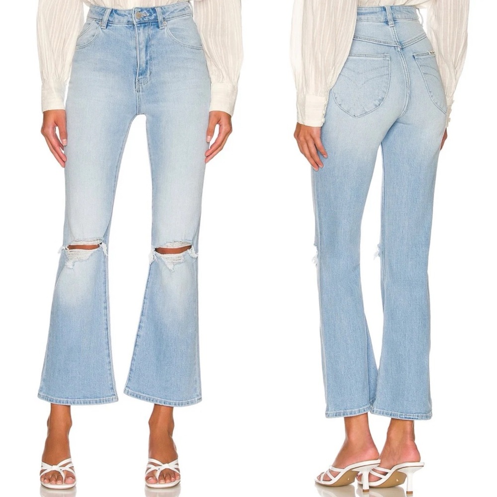 Rolla’s Dusters Bootcut Crop Distressed Jeans